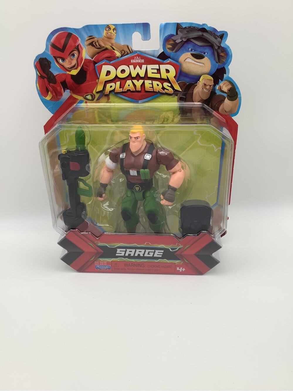 Power Players Sarge Action Figure 5" Military Blaster Sealed NIP Playmates Zag